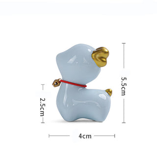 Buddha Gift Mini Deer Tea Pet Ceramic Home Desk Figurine Decoration