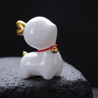 Buddha Gift Mini Deer Tea Pet Ceramic Home Desk Figurine Decoration