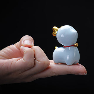 Buddha Gift Mini Deer Tea Pet Ceramic Home Desk Figurine Decoration