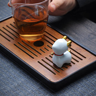 Buddha Gift Mini Deer Tea Pet Ceramic Home Desk Figurine Decoration