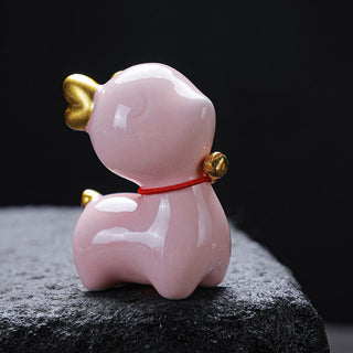 Buddha Gift Mini Deer Tea Pet Ceramic Home Desk Figurine Decoration