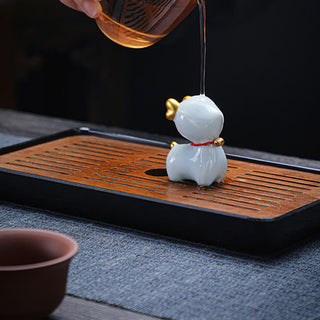 Buddha Gift Mini Deer Tea Pet Ceramic Home Desk Figurine Decoration