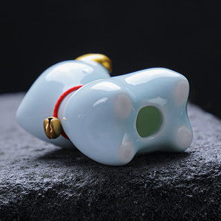 Buddha Gift Mini Deer Tea Pet Ceramic Home Desk Figurine Decoration