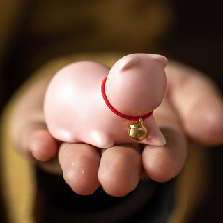 Buddha Gift Mini Cute Standing Lying Cat Tea Pet Ceramic Home Desk Figurine Decoration