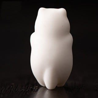 Buddha Gift Mini Hanging White Cat Tea Pet Ceramic Home Desk Figurine Decoration