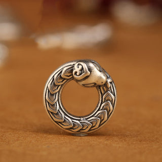 Buddha Gift Red String 999 Sterling Silver Peace Buckle Coin Year of the Snake Strength Bracelet
