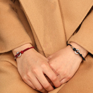 Buddha Gift Red String 999 Sterling Silver Peace Buckle Coin Year of the Snake Strength Bracelet