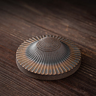 Buddha Gift Little Brown Monk Hat Strainer Ceramic Tea Accessories Figurine Zen Home Desk Decoration