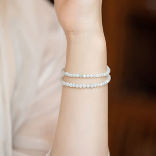 Buddha Gift 2mm Jade Ultra-thin Beads 14k Gold Plated Copper Luck Bracelet