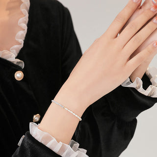 Buddha Gift 2mm Turquoise Pearl Ultra-thin Beads 14k Gold Plated Copper Wisdom Bracelet