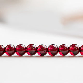 Buddha Gift 3mm Natural Small Garnet Ultra-Thin Beads Protection Bracelet