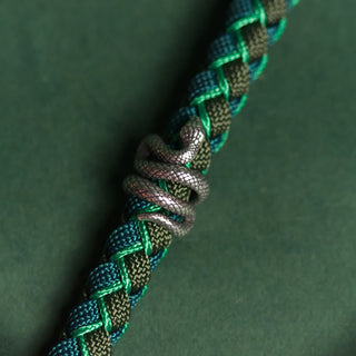 Buddha Gift Year of the Snake 999 Sterling Silver String Protection Braided Bracelet