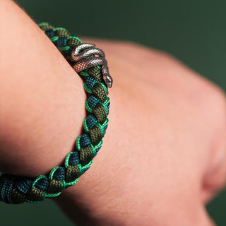 Buddha Gift Year of the Snake 999 Sterling Silver String Protection Braided Bracelet