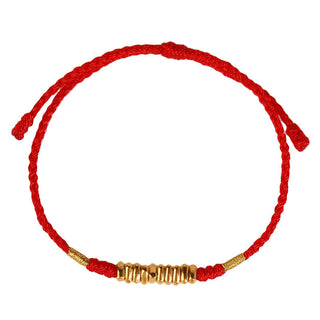 Buddha Gift 999 Gold Small Pieces String Protection Luck Ultra-Thin Braided Bracelet