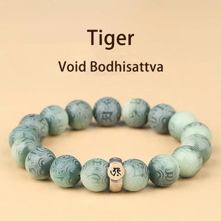 Buddha Gift Chinese Zodiac Natal Buddha Bodhi Seed Om Mani Padme Hum Engraved Wisdom Bracelet
