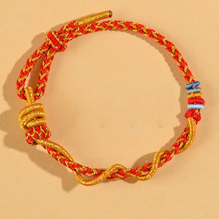 Buddha Gift Colorful String Snake Dragon Year of the Snake Luck Bracelet