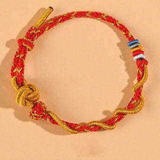Buddha Gift Colorful String Snake Dragon Year of the Snake Luck Bracelet