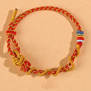 Buddha Gift Colorful String Snake Dragon Year of the Snake Luck Bracelet