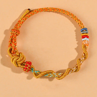 Buddha Gift Colorful String Snake Dragon Year of the Snake Luck Bracelet