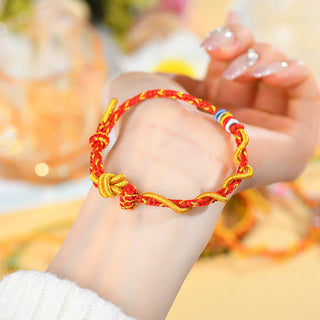 Buddha Gift Colorful String Snake Dragon Year of the Snake Luck Bracelet