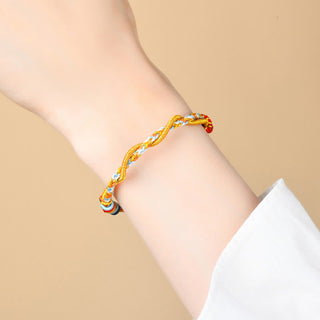 Buddha Gift Colorful String Snake Dragon Year of the Snake Luck Bracelet