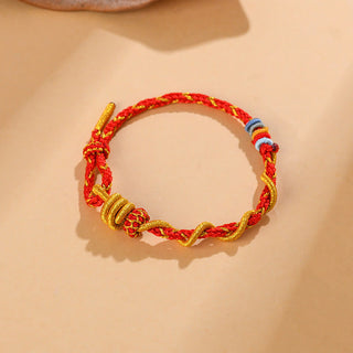 Buddha Gift Colorful String Snake Dragon Year of the Snake Luck Bracelet