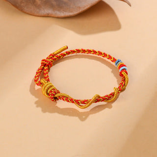 Buddha Gift Colorful String Snake Dragon Year of the Snake Luck Bracelet