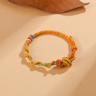 Buddha Gift Colorful String Snake Dragon Year of the Snake Luck Bracelet