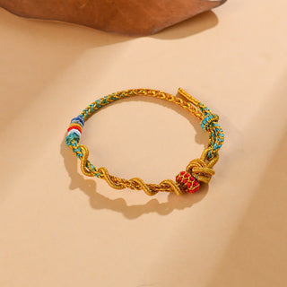 Buddha Gift Colorful String Snake Dragon Year of the Snake Luck Bracelet