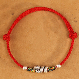 Buddha Gift Red String 999 Sterling Silver Year Of The Snake Anklet