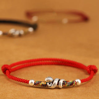 Buddha Gift Red String 999 Sterling Silver Year Of The Snake Anklet