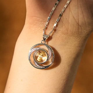 Buddha Gift Gold plated Copper Brass Rotatable Windmill Luck Necklace Pendant