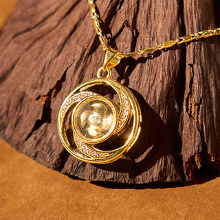 Buddha Gift Gold plated Copper Brass Rotatable Windmill Luck Necklace Pendant