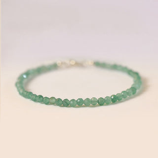 Buddha Gift 3mm Small Green Aventurine Ultra-Thin Beads Luck Bracelet