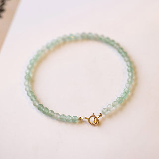 Buddha Gift 3mm Small Green Aventurine Ultra-Thin Beads Luck Bracelet
