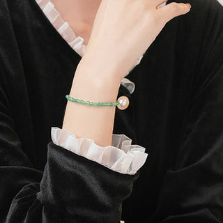 Buddha Gift 3mm Small Green Aventurine Ultra-Thin Beads Luck Bracelet