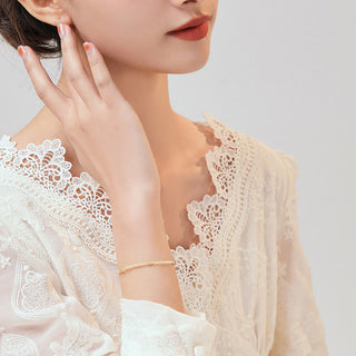 Buddha Gift 2mm Ultra-thin Citrine 14K Gold Plated Copper Beads Protection Bracelet