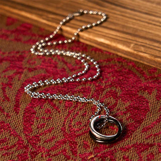 Buddha Gift Copper Qiankun Hoop Big Dipper Luck Necklace Pendant