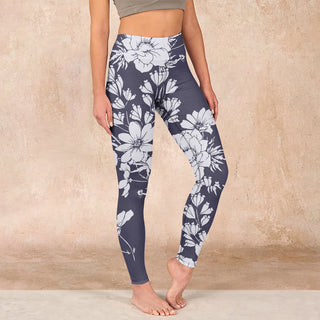 Buddha Gift Flowers Blossom Print Sports Fitness Leggings Women's Yoga Pants