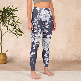 Buddha Gift Flowers Blossom Print Sports Fitness Leggings Women's Yoga Pants