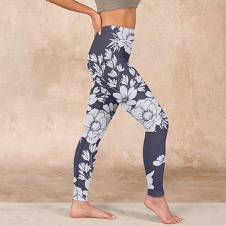 Buddha Gift Flowers Blossom Print Sports Fitness Leggings Women's Yoga Pants