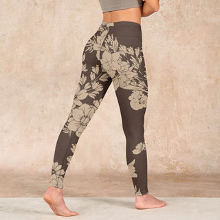 Buddha Gift Flowers Blossom Print Sports Fitness Leggings Women's Yoga Pants