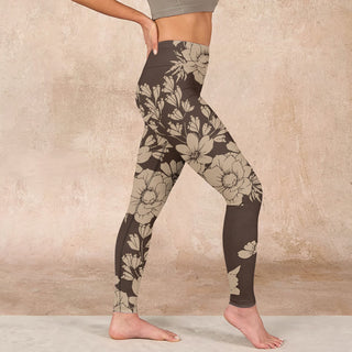 Buddha Gift Flowers Blossom Print Sports Fitness Leggings Women's Yoga Pants