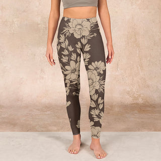 Buddha Gift Flowers Blossom Print Sports Fitness Leggings Women's Yoga Pants