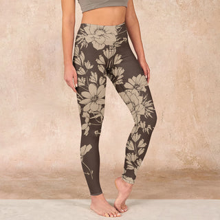 Buddha Gift Flowers Blossom Print Sports Fitness Leggings Women's Yoga Pants