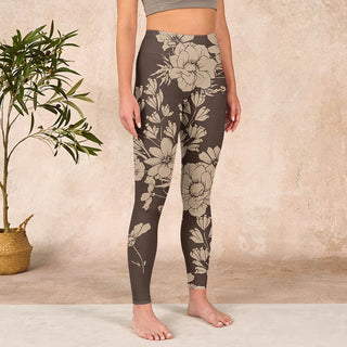 Buddha Gift Flowers Blossom Print Sports Fitness Leggings Women's Yoga Pants
