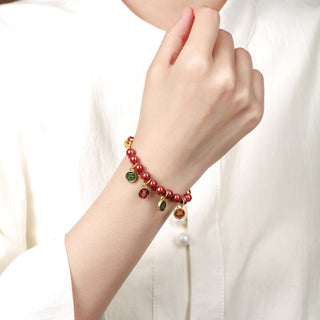 Buddha Gift Cinnabar Peace And Joy Red String Adjustable Blessing Braided Bracelet