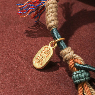 Buddha Gift Tibetan Hand-woven Colored Rope Adjustable Tassels Nafu Luck Bracelet