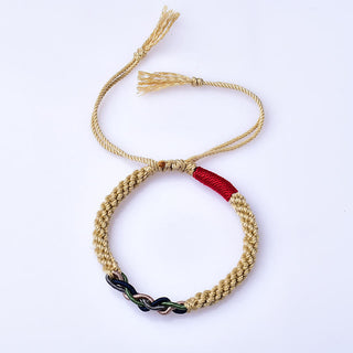 Buddha Gift Tibetan Hand-rubbed Cotton Rope Luck Bracelet
