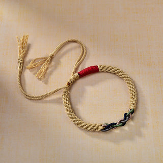 Buddha Gift Tibetan Hand-rubbed Cotton Rope Luck Bracelet